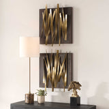 Crosshatch Metal Wall Decor - Set of 2